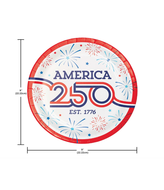 Creative Converting Lady Liberty 250th Dinner Plates - 8 Count