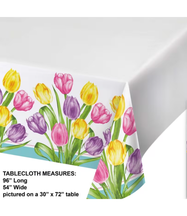 Creative Converting TABLE COVER TRENDY TULIPS