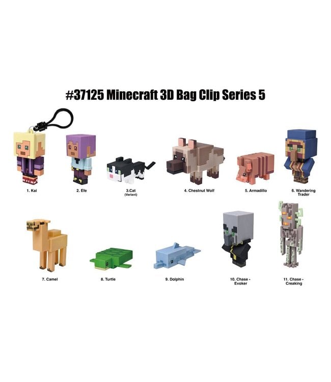 MONOGRAM INTERNATIONAL MINECRAFT 3D BAG CLIP SERIES 5