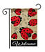 BRIARWOOD LANE LADYBUG GATHERING BURLAP GARDEN FLAG