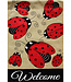 BRIARWOOD LANE LADYBUG GATHERING BURLAP GARDEN FLAG