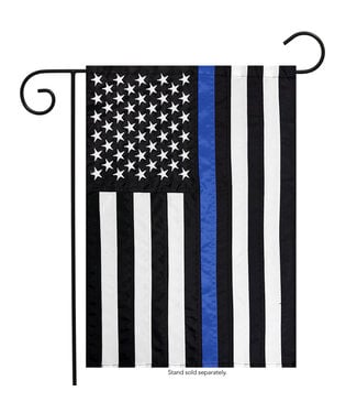 BRIARWOOD LANE EMBROIDERED THIN BLUE LINE GARDEN FLAG