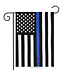 BRIARWOOD LANE EMBROIDERED THIN BLUE LINE GARDEN FLAG