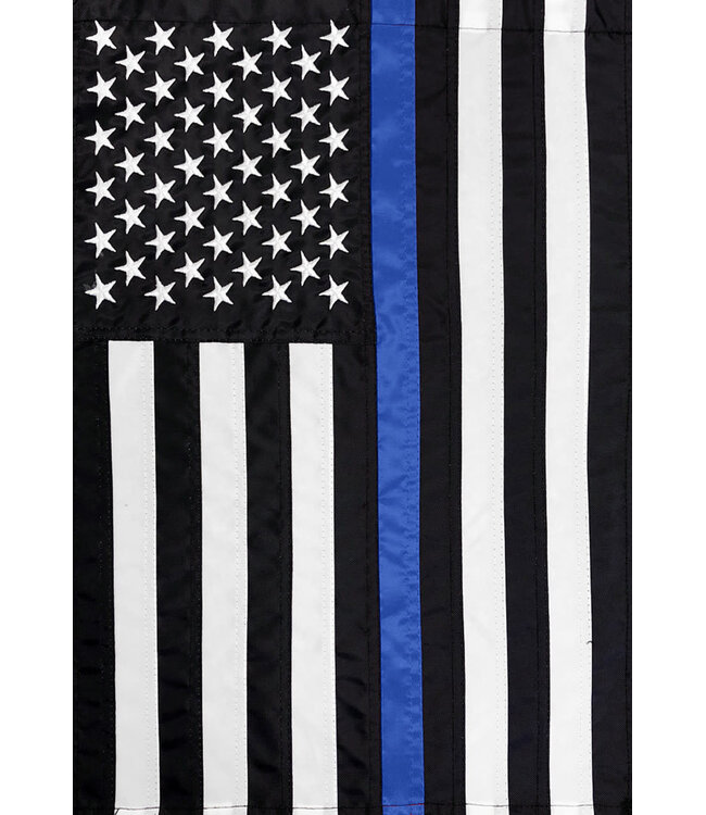 BRIARWOOD LANE EMBROIDERED THIN BLUE LINE GARDEN FLAG
