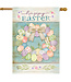 BRIARWOOD LANE PASTEL EASTER WREATH HOUSE FLAG