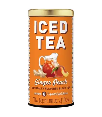 THE REPUBLIC OF TEA Ginger Peach Black Large Iced Tea Pouches