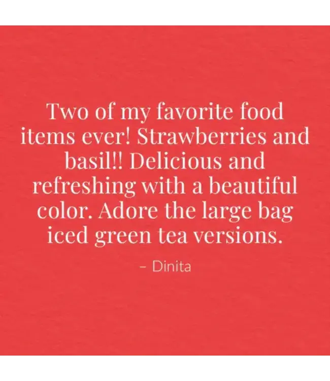 THE REPUBLIC OF TEA Strawberry Basil Green Tea Large Iced Tea Pouches