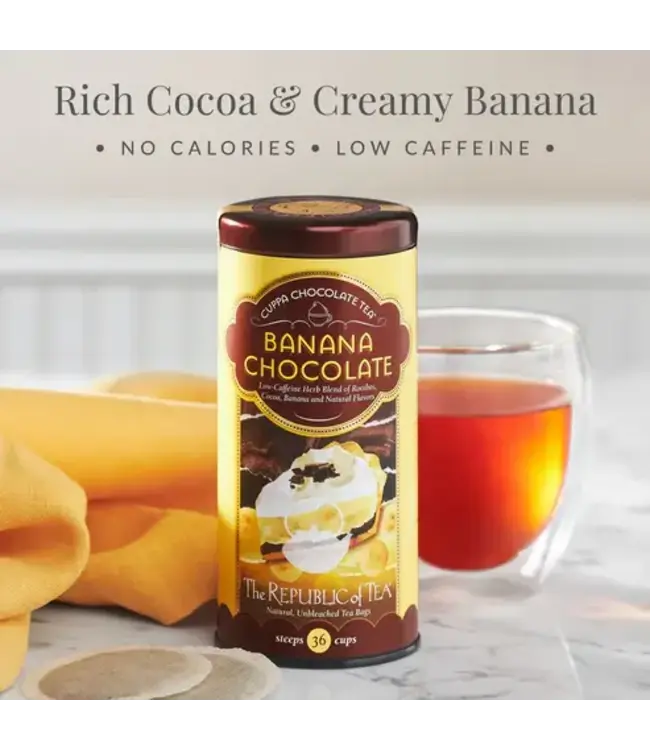 THE REPUBLIC OF TEA Banana Cuppa Chocolate Tea Bags