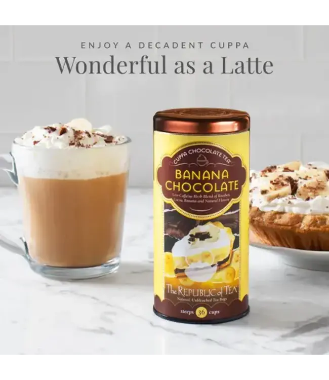 THE REPUBLIC OF TEA Banana Cuppa Chocolate Tea Bags