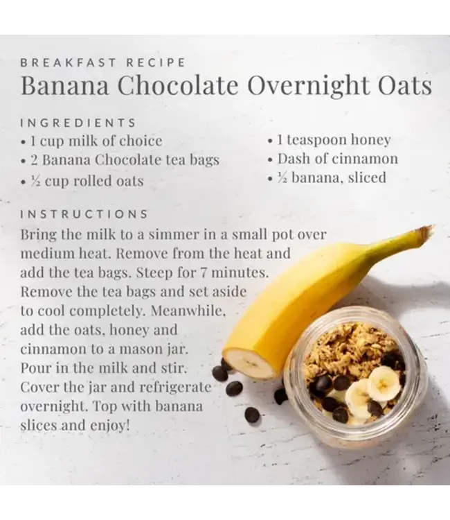 THE REPUBLIC OF TEA Banana Cuppa Chocolate Tea Bags