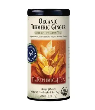 THE REPUBLIC OF TEA Organic Turmeric Ginger Green Tea Bags