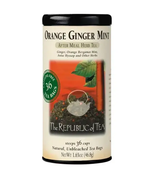 THE REPUBLIC OF TEA Orange Ginger Mint Herbal Tea Bags
