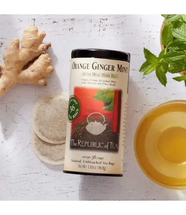 THE REPUBLIC OF TEA Orange Ginger Mint Herbal Tea Bags