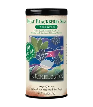 THE REPUBLIC OF TEA Decaf Blackberry Sage Black Tea Bags