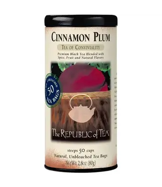 THE REPUBLIC OF TEA Cinnamon Plum Black Tea Bags