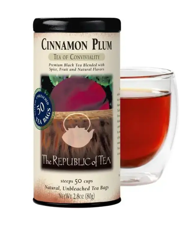 THE REPUBLIC OF TEA Cinnamon Plum Black Tea Bags