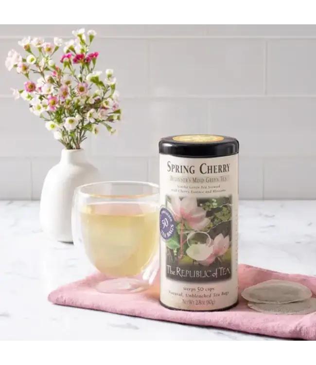 THE REPUBLIC OF TEA Spring Cherry Green Tea Bags