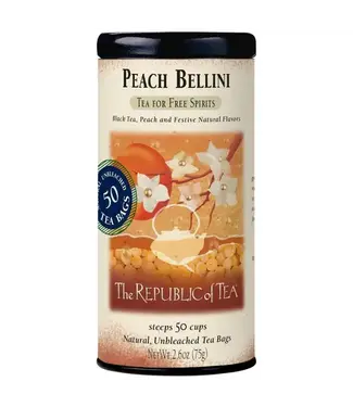 THE REPUBLIC OF TEA Peach Bellini Black Tea Bags