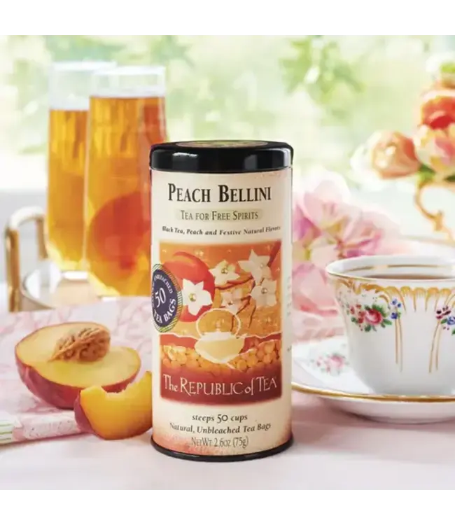 THE REPUBLIC OF TEA Peach Bellini Black Tea Bags