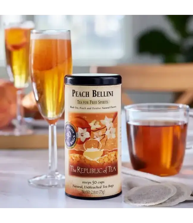 THE REPUBLIC OF TEA Peach Bellini Black Tea Bags