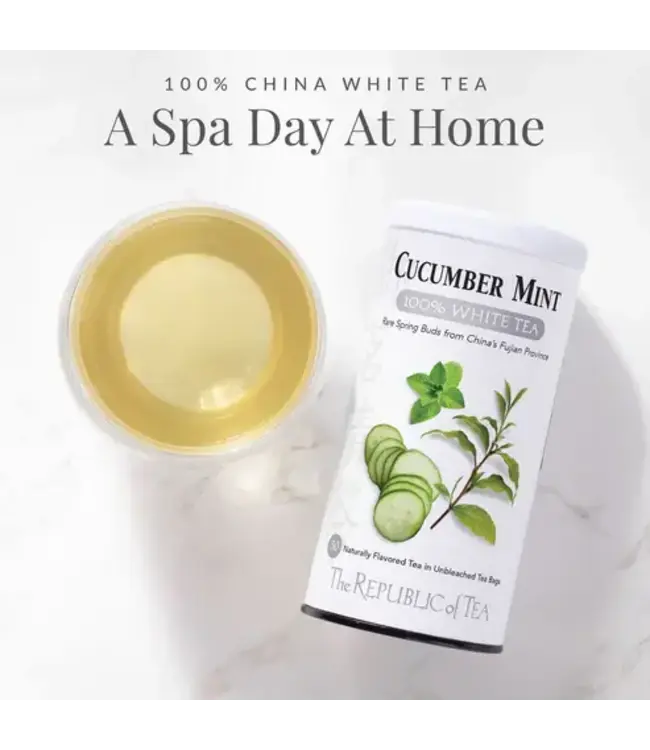 THE REPUBLIC OF TEA Cucumber Mint 100% White Tea Bags