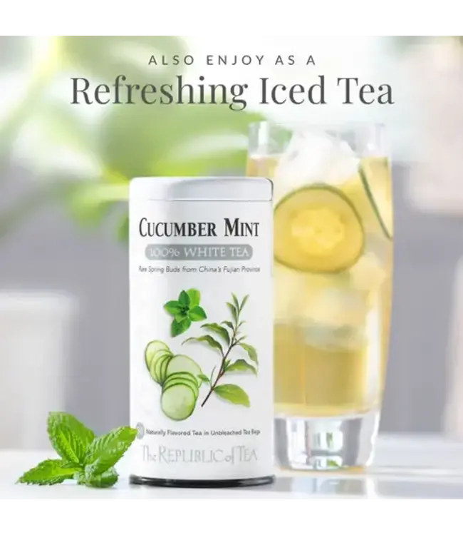THE REPUBLIC OF TEA Cucumber Mint 100% White Tea Bags