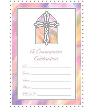 Amscan A Communion Celebration Invitation Pink - 20 Count