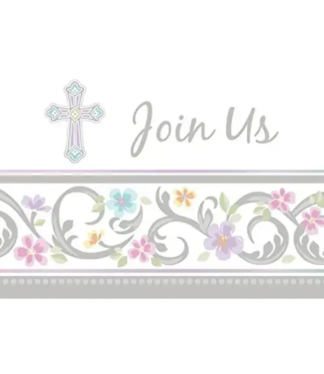 Amscan 'Blessed Day' 8 each Invitations and Thank You Cards