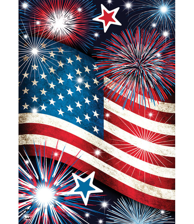 BRIARWOOD LANE Stars and Stripes Patriotic House Flag