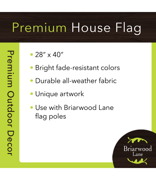 BRIARWOOD LANE Stars and Stripes Patriotic House Flag