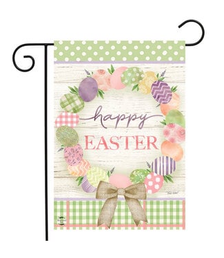 BRIARWOOD LANE Easter Egg Wreath Holiday Garden Flag