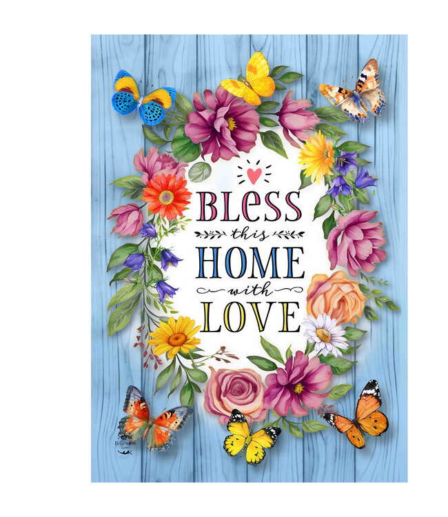 BRIARWOOD LANE Bless This Home With Love Garden Flag