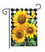 BRIARWOOD LANE Checkered Sunflowers Summer Garden Flag