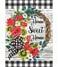 BRIARWOOD LANE Geranium Wreath Summer Garden Flag