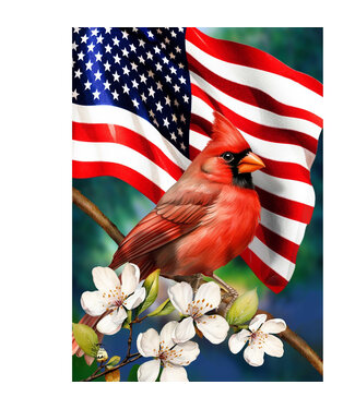 BRIARWOOD LANE American Floral Cardinal Garden Flag