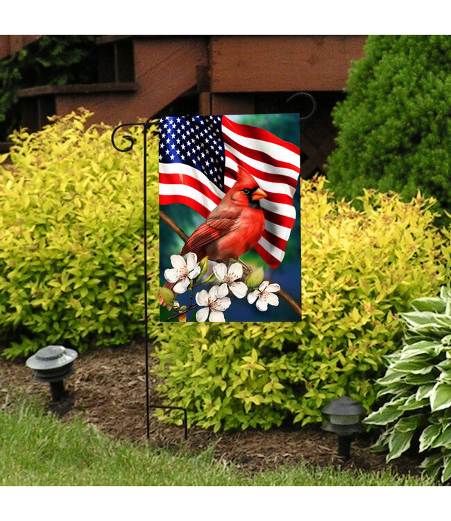 BRIARWOOD LANE American Floral Cardinal Garden Flag