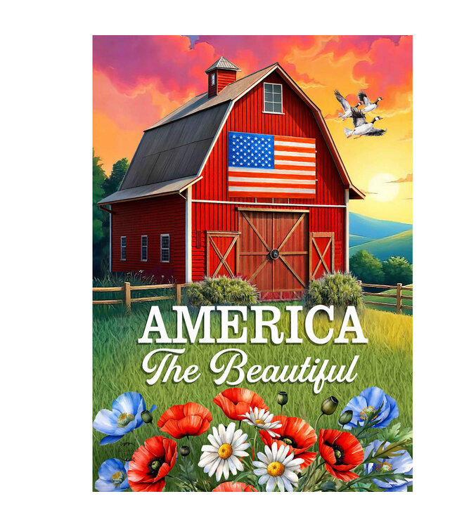 BRIARWOOD LANE American Barn Garden Flag