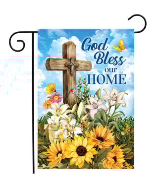 BRIARWOOD LANE God Bless Our Home Garden Flag