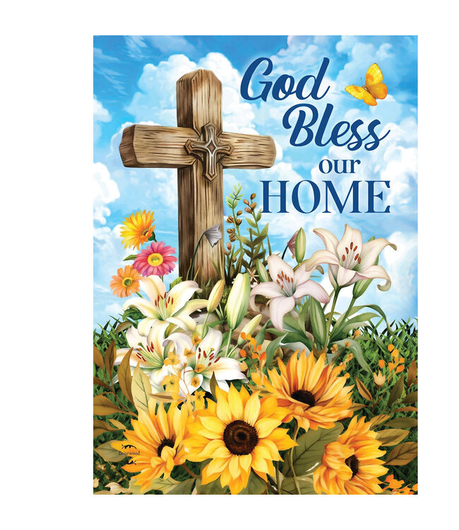 BRIARWOOD LANE God Bless Our Home Garden Flag