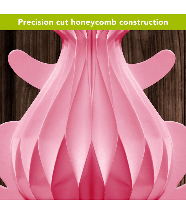 BRIARWOOD LANE Pink Bunny Honeycomb - Small Magnetic Paper Decor - 5 x 5