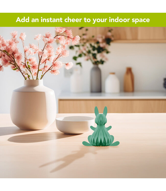 BRIARWOOD LANE Teal Bunny Honeycomb - Small Magnetic Paper Decor - 5 x 5