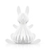 BRIARWOOD LANE White Bunny Honeycomb - Small Magnetic Paper Decor - 5 x 5