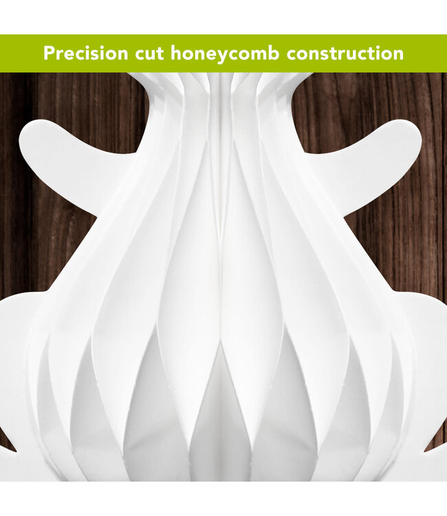 BRIARWOOD LANE White Bunny Honeycomb - Small Magnetic Paper Decor - 5 x 5