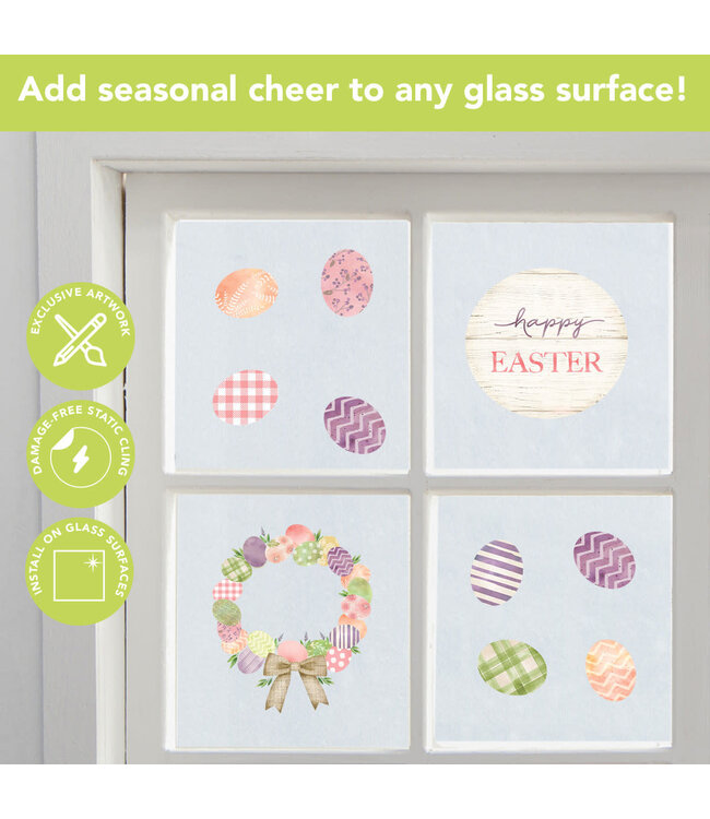 BRIARWOOD LANE Easter Egg Wreath Window Clings