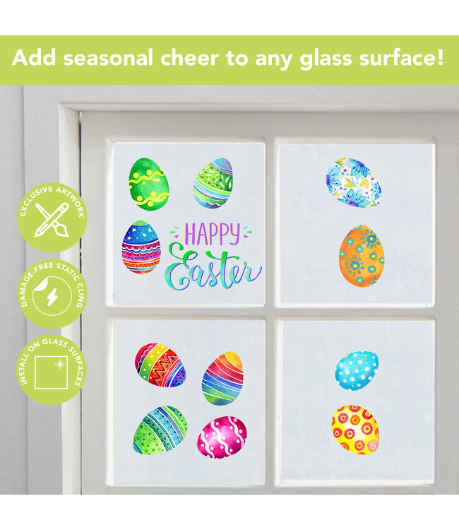 BRIARWOOD LANE Painted Easter Eggs Window Clings