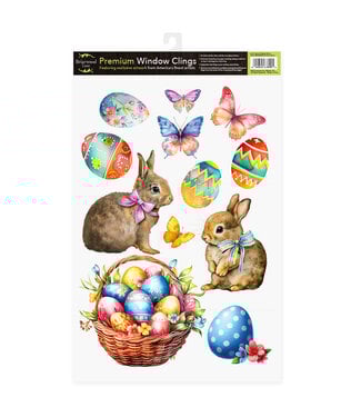BRIARWOOD LANE Springtime Bunnies Window Clings