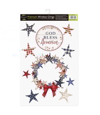 BRIARWOOD LANE American Wreath Window Clings