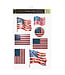 BRIARWOOD LANE Wooden American Flag Window Clings