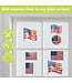 BRIARWOOD LANE Wooden American Flag Window Clings