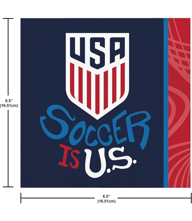 Creative Converting World Cup 2026 U.S. Men's Soccer Luncheon Napkins - 16 Count